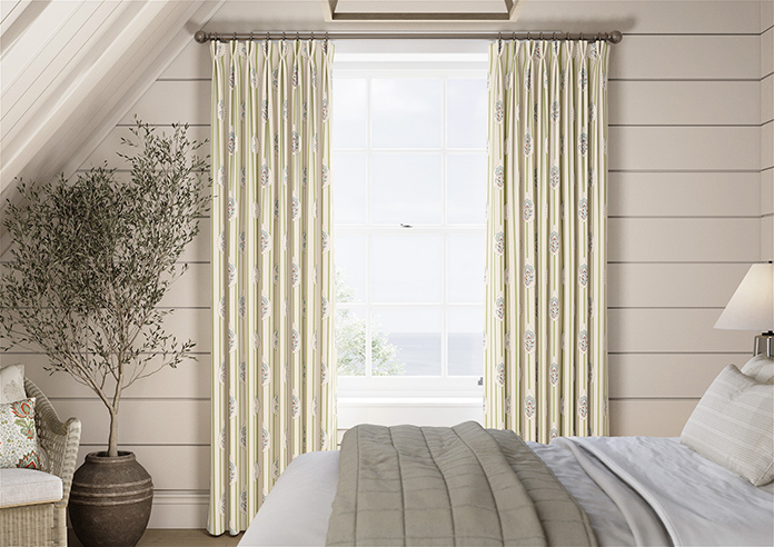 Petal & Block Bolli Stripe, Neem - Made to Measure Curtains - Image 3